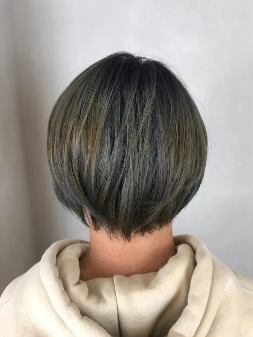 ショート カラー メンズ メンズバレイヤージュ バレイヤージュ レイヤーカット BROCANTE立川 karasawa.nのヘアスタイル