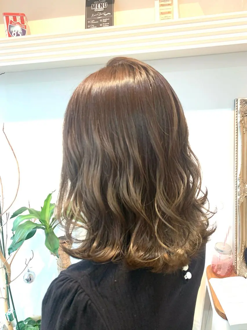 ミディアム カット ヘアカラー トリートメント ヘッドスパ ヘアセット 大宮/山口 竣也のヘアスタイル