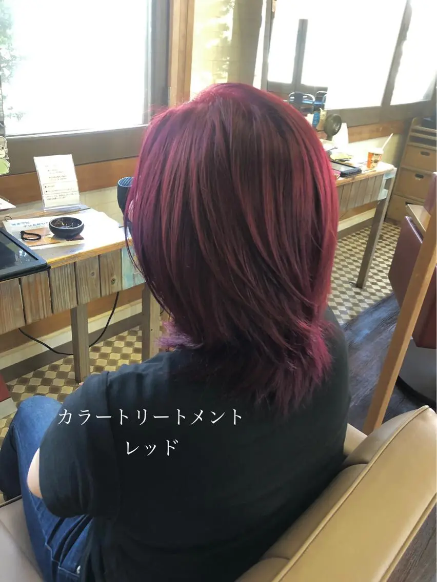 ミディアム カラー ブリーチ ヘアカラー 堀口 彩佳のヘアスタイル