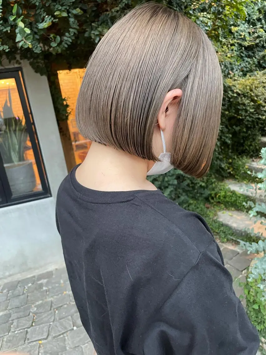 ショート カラー ベージュカラー ブリーチ 透明感カラー 🫧透明感ヘア🫧 🧸竹花　彩希🧸のヘアスタイル