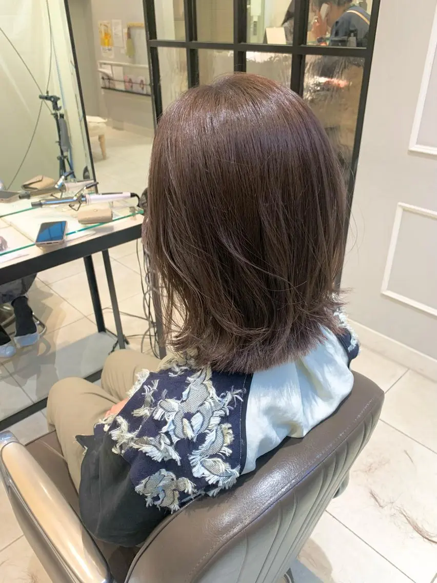 ミディアム カット ヘアカラー 縮毛矯正 トリートメント 髪質改善/縮毛矯正 🎀小林 唯 🎀のヘアスタイル