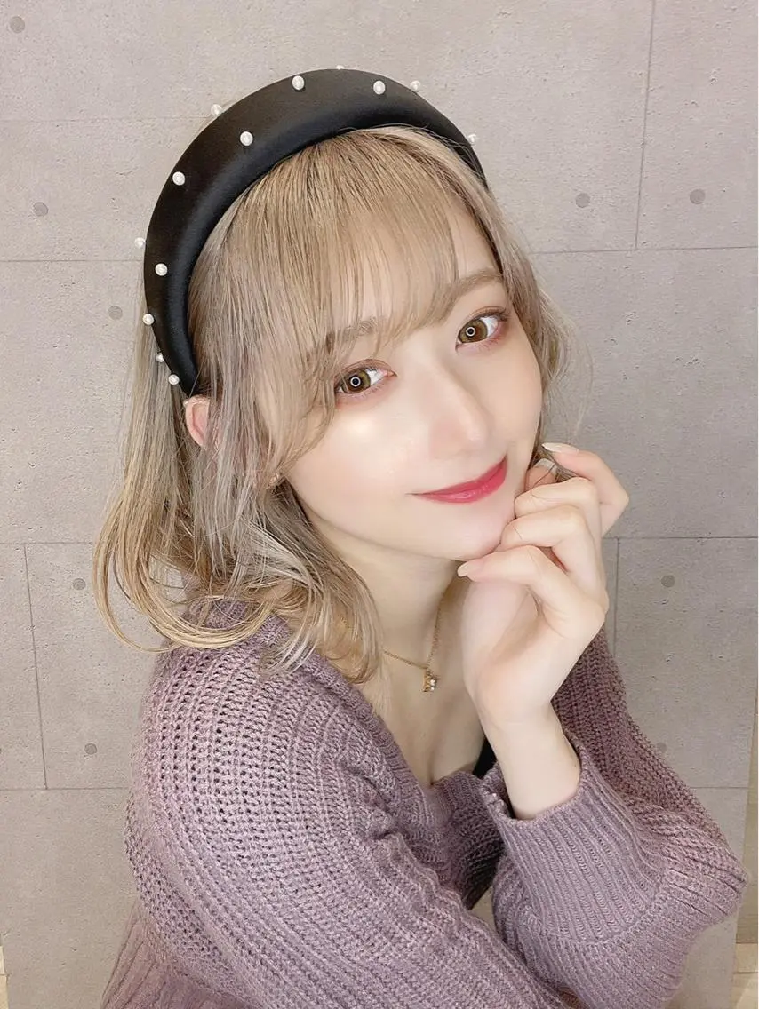 ミディアム カラー ヘアアレンジ 銀座メンズ専門🖤 叶奈々のヘアスタイル