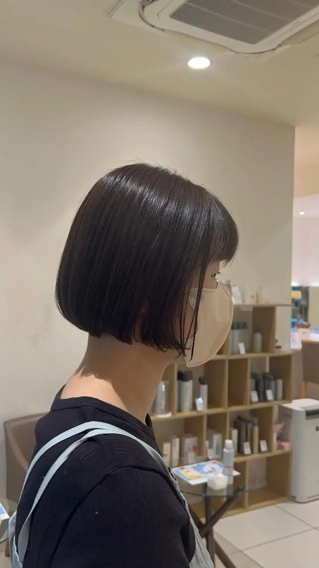 ショート ボブ カット 縮毛矯正 ボブ/ 似合わせ🥀原ちひろのヘアスタイル
