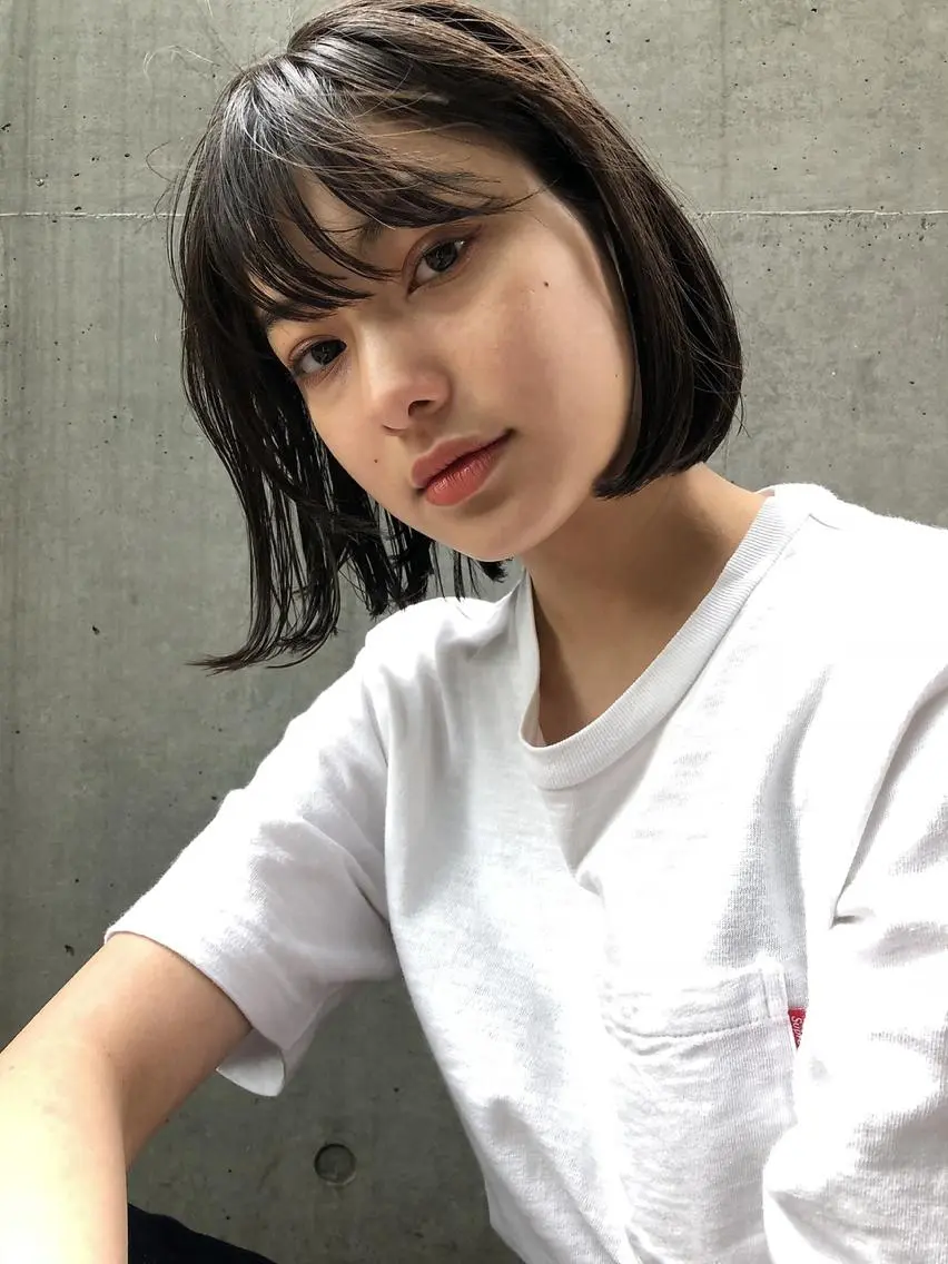 ミディアム カラー カット トリートメント 一ノ瀬 暁のヘアスタイル