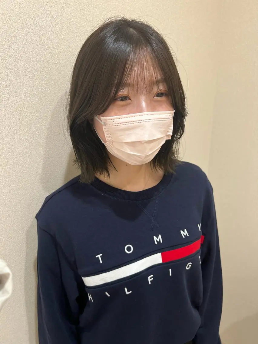 ショート カラー ボブ くびれヘア 外国人対応 佐久間のヘアスタイル