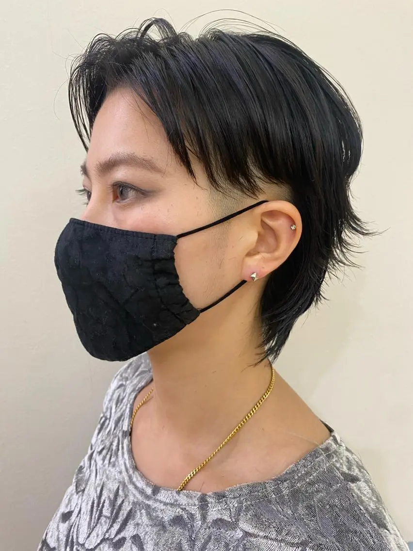 ショート デザインカット ウルフカット GINZARay2 風本朱里🐥のヘアスタイル