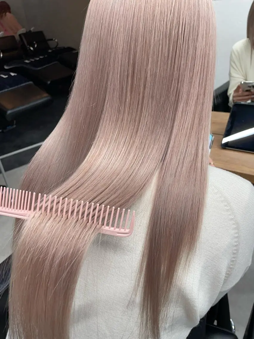 ロング カラー トリートメント ヘアカラー トリートメント 韓国/ハイトーン/ ボブ🎀MIKU🎀のヘアスタイル
