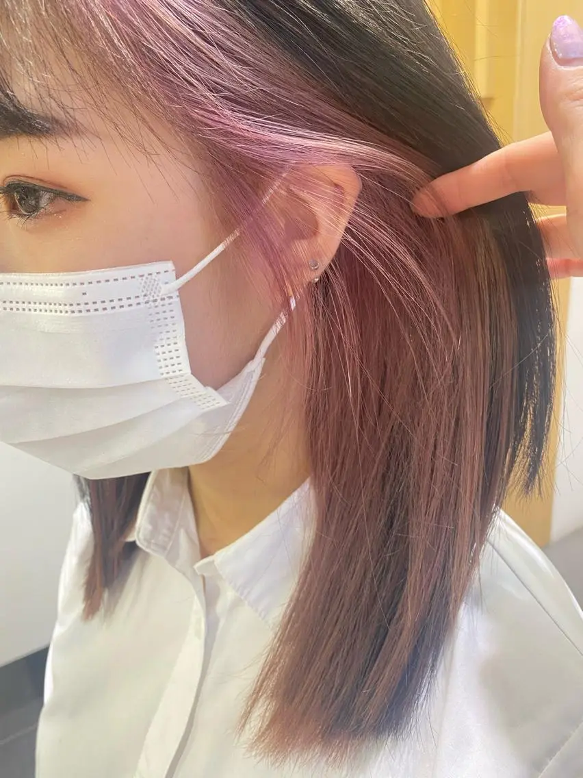 ロング カラー ヘアアレンジ TSUNA 🌙 Lim 五反田のマツエク・マツパデザイン