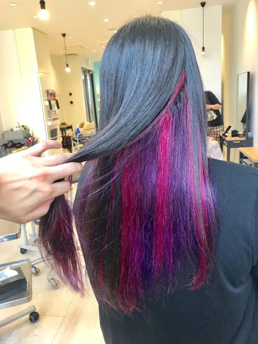 ロング カラー ユニコーンカラー カット ヘアカラー トリートメント インナーエクステ渋谷 🦋KAJIのヘアスタイル