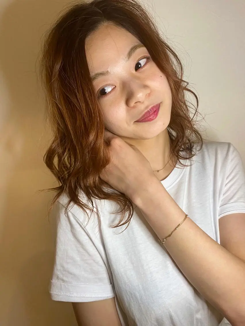 ミディアム カラー パーマ m ā l o. マァロのヘアスタイル