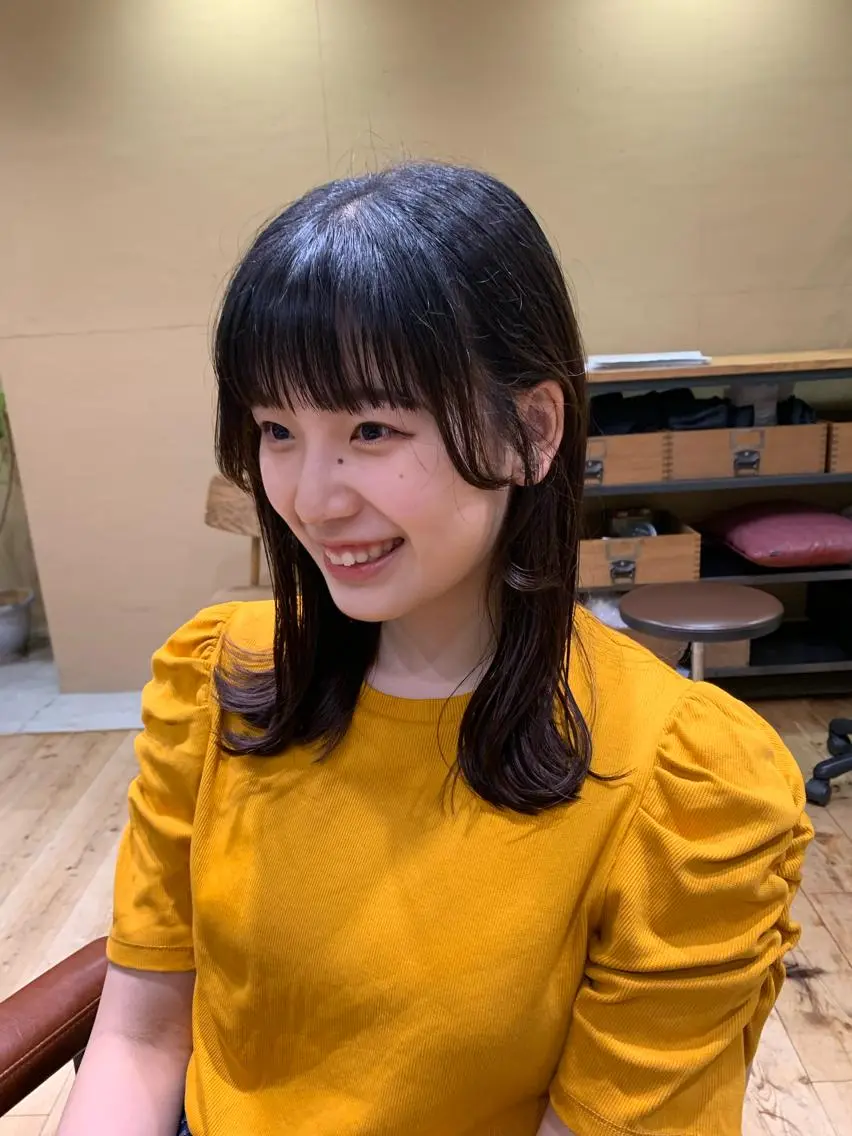 セミロング yukie🌷 /暖色🍒梅田サロンのヘアスタイル
