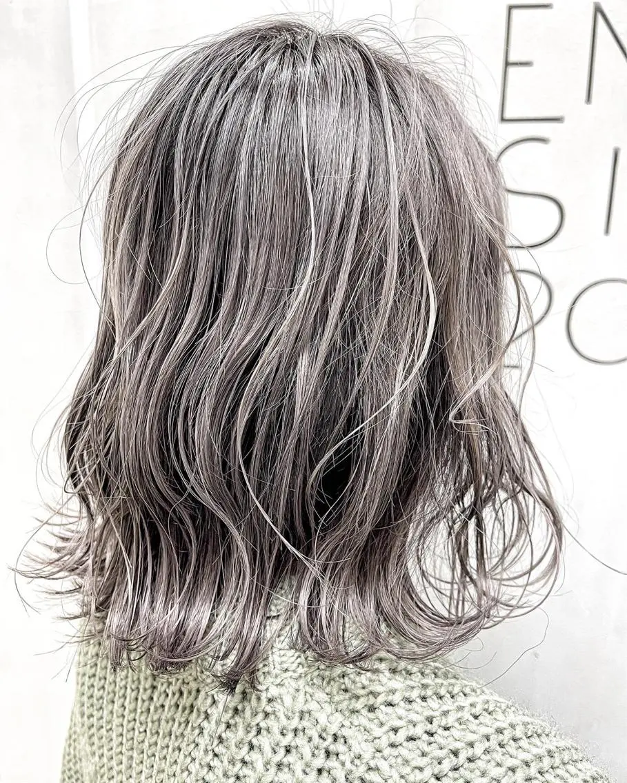 ショート カラー アディクシーカラー バレイヤージュ ブリーチ ケアブリーチ ダブルカラー OAK溝の口 𖠋SHINYAのヘアスタイル