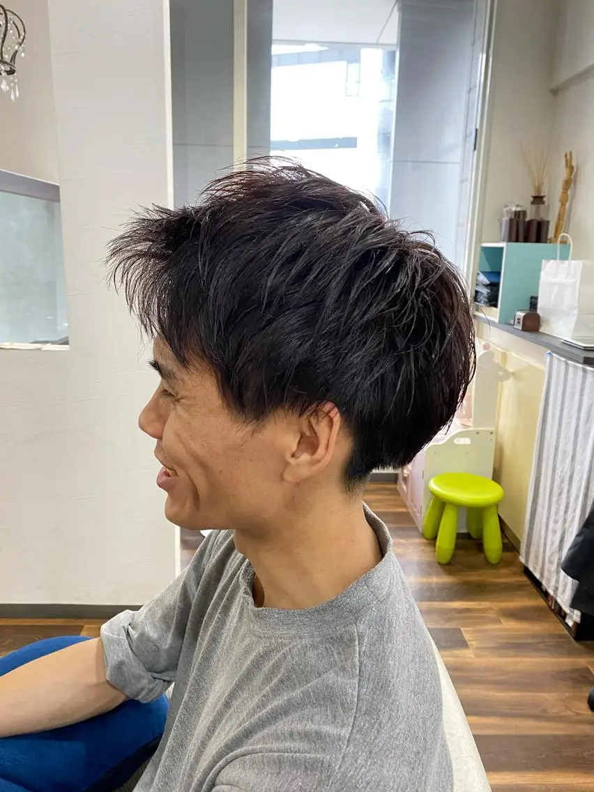 ショート カラー メンズ 堀 広夢のヘアスタイル