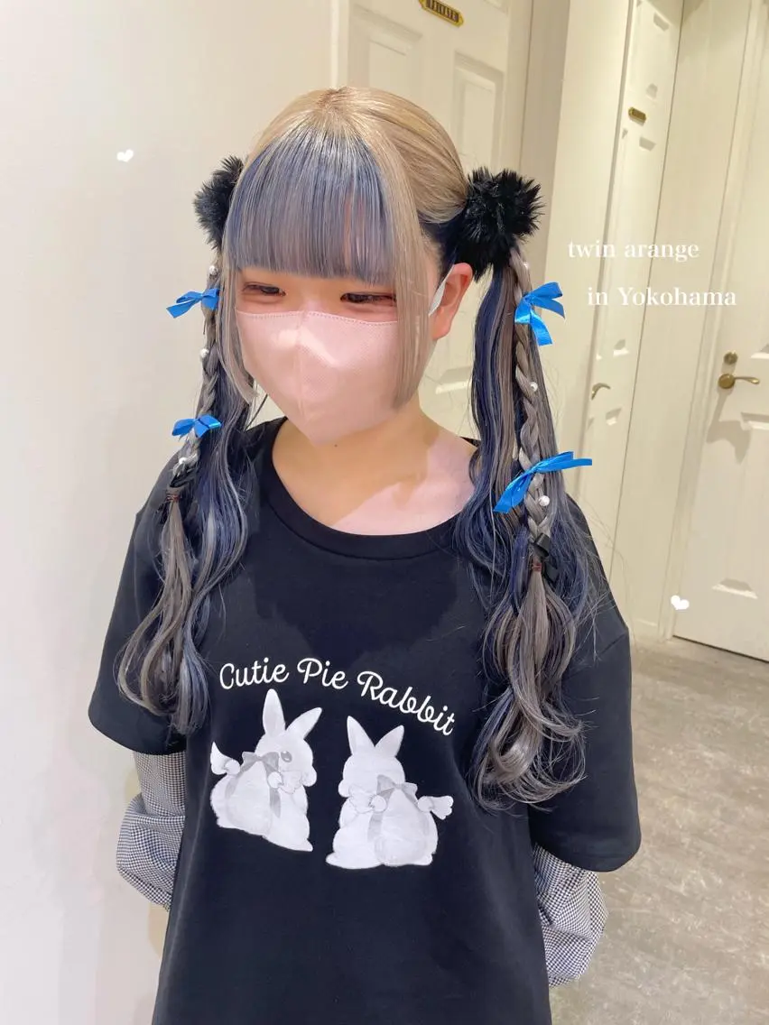 ロング ヘアアレンジ ツインテール シールエクステ横浜 🐏☁️miminaのヘアスタイル