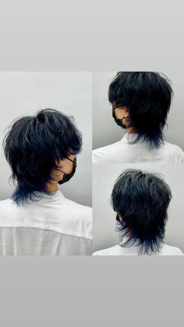 メンズ カルマパーマ メンズパーマ メンズウルフカット ウルフカット メンズ特化美容師/ 新井　洸太のヘアスタイル