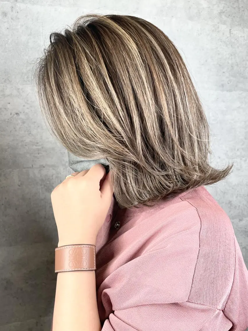 カラー セミロング ダブルカラー グラデーションカラー ハイライトカラー イルミナカラー インナーカラー カット ヘアカラー トリートメント BUCKS【天王寺】 バックス【駅30秒】のヘアスタイル