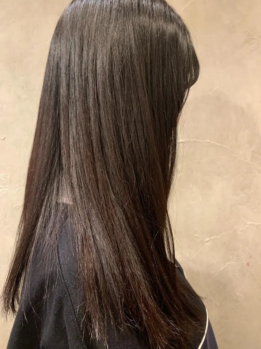 ロング カラー 縮毛矯正 ボブパーマコテ巻き風 パーマNo1深江秀平のヘアスタイル