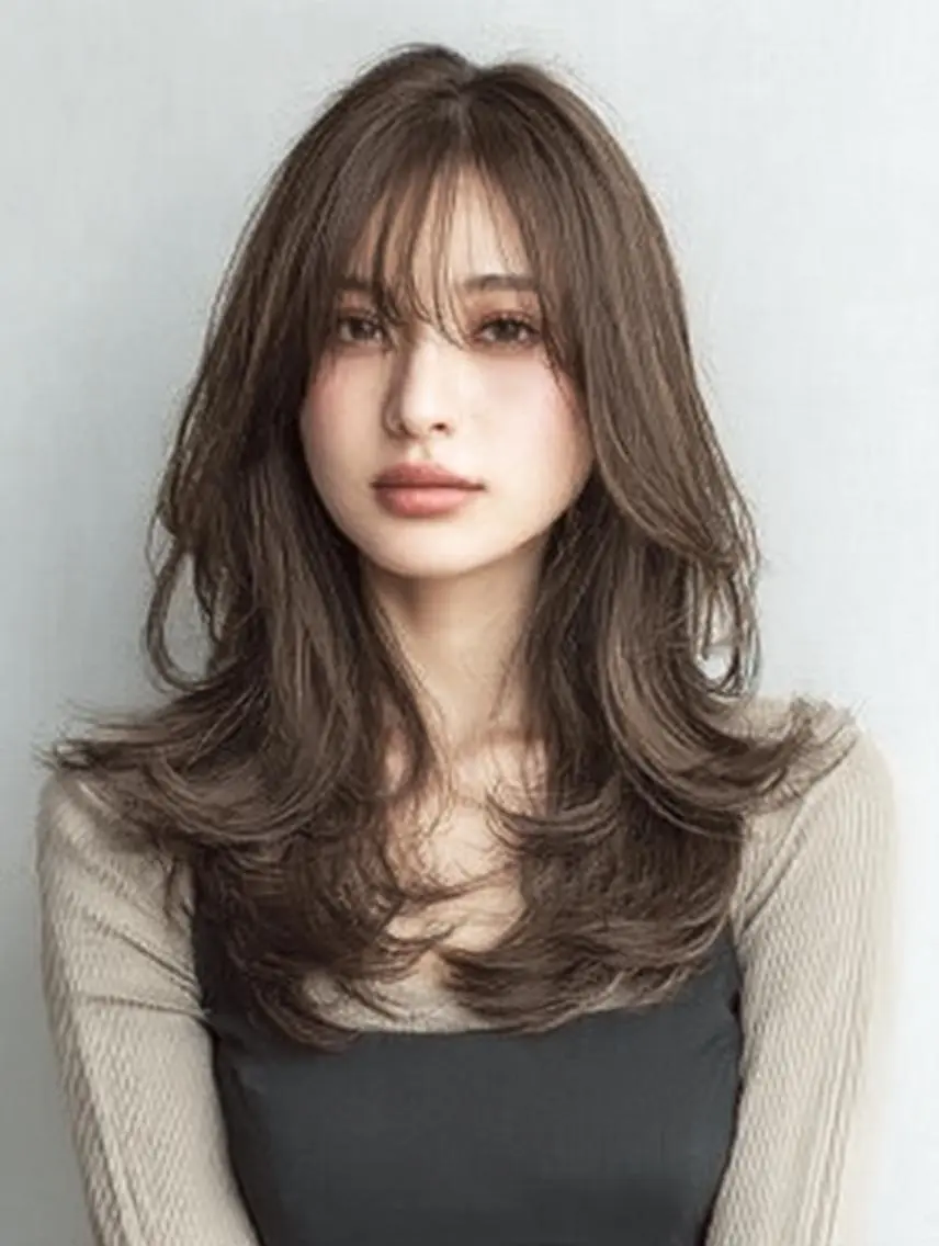 セミロング ハッシュカット 髪質改善 レイヤーカット 縮毛矯正 トリートメント 生艶髪&レイヤー🔔 渋谷お薦めNo.1✨のヘアスタイル