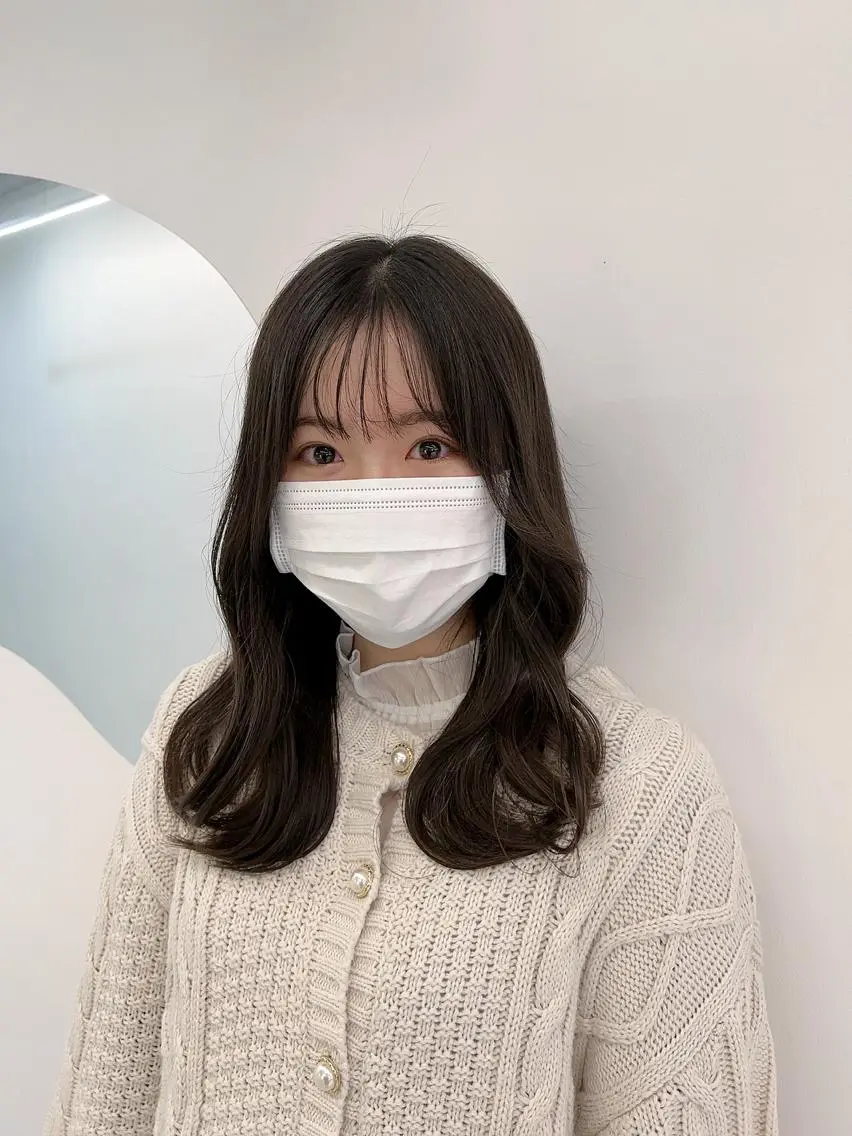 ロング カラー ヨシンモリ カット トリートメント 韓国ヘア☁️ mitsukiのヘアスタイル