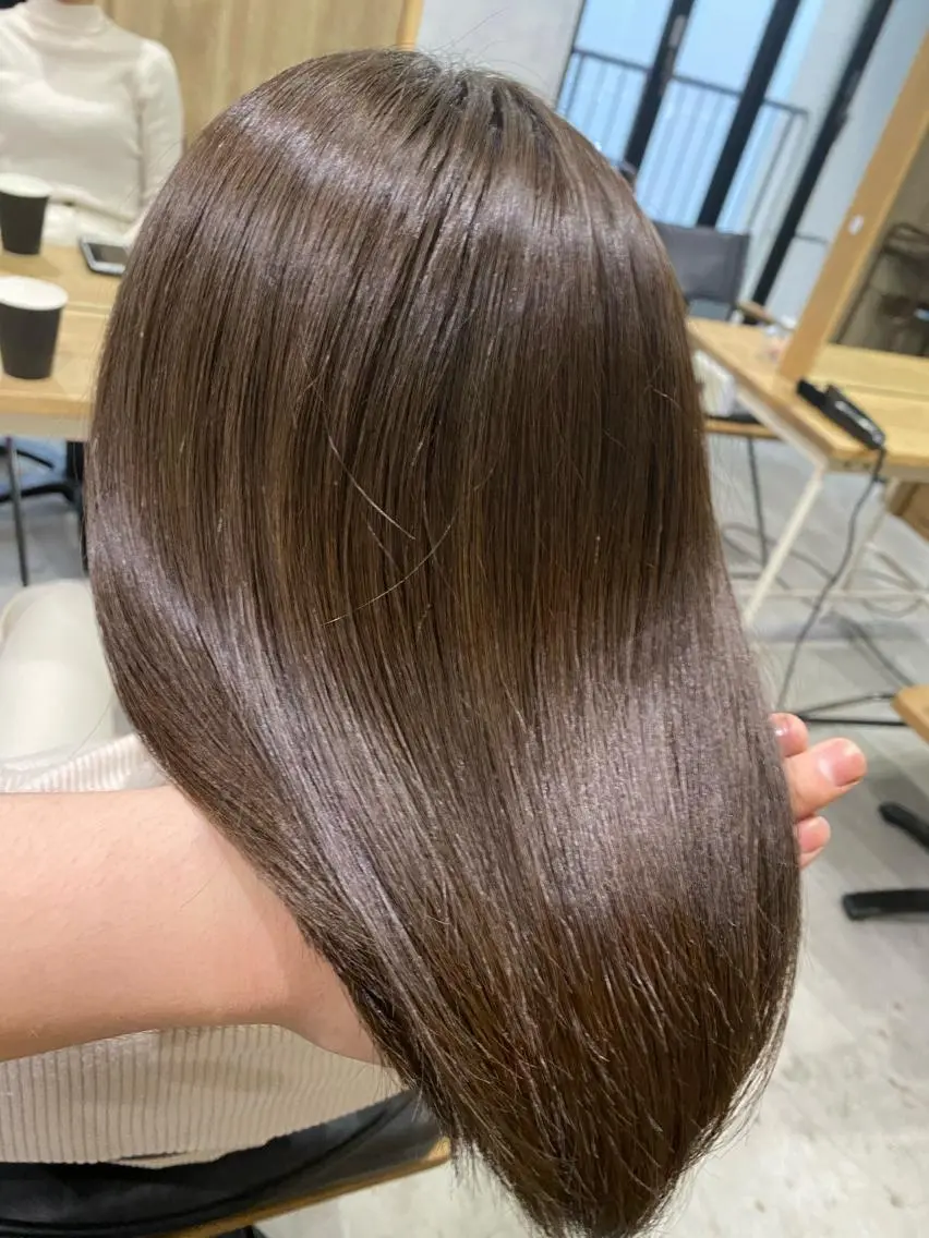 ミディアム カラー 髪質改善/レイヤー カット手塚奨のヘアスタイル