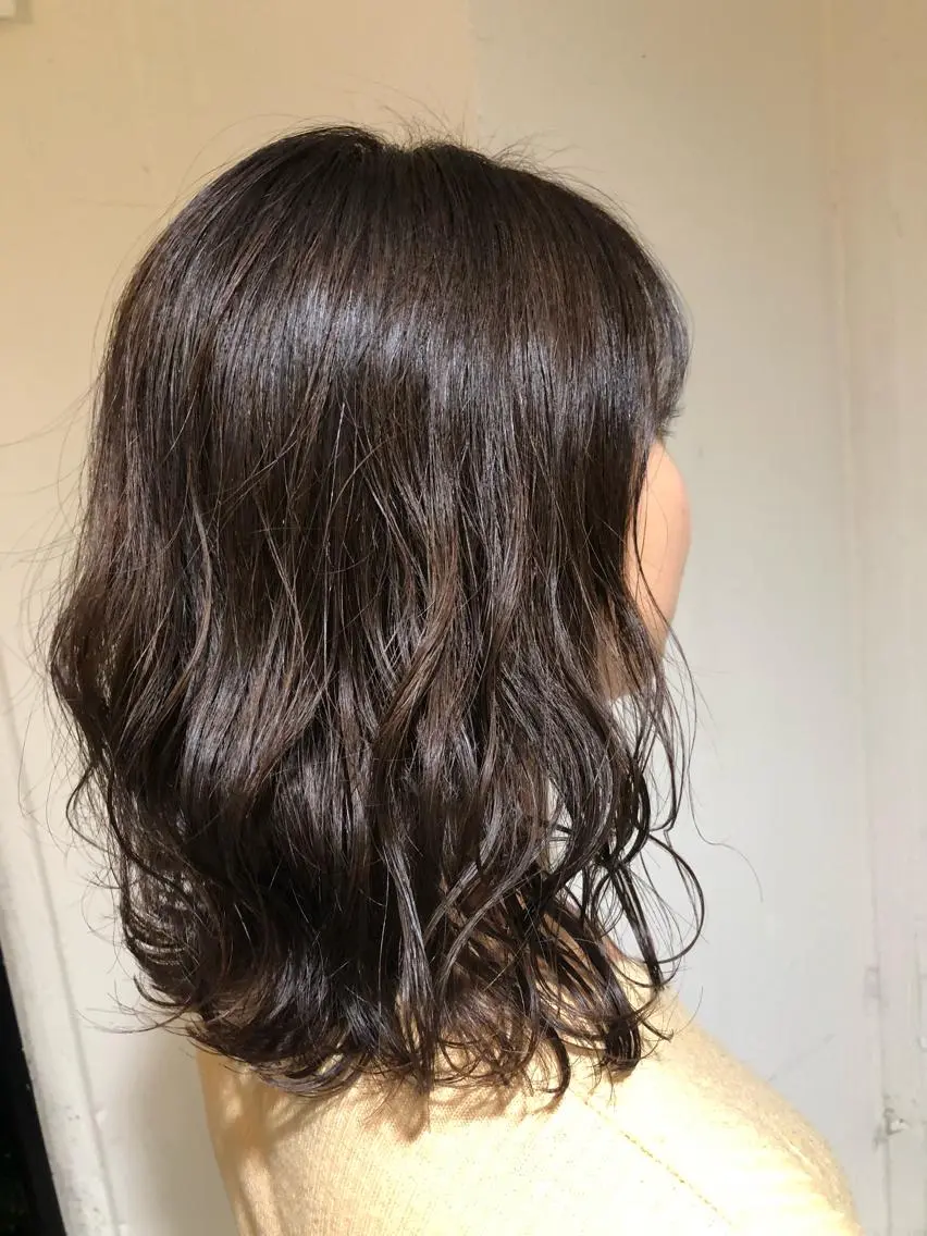 ミディアム カラー ヘアアレンジ メンズ キッズ ネイル マツエク・マツパ 透明感カラー🤎 ゆりのヘアスタイル