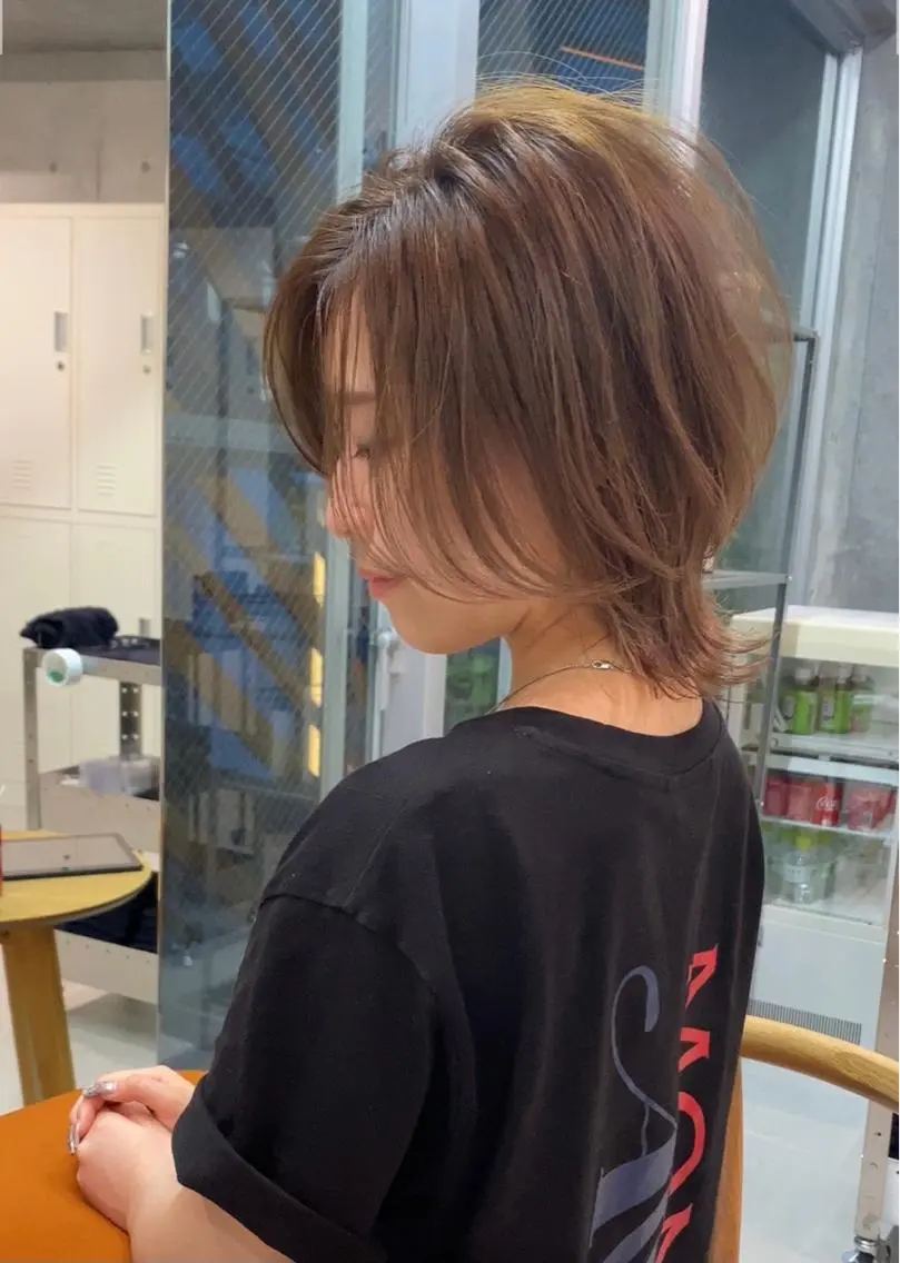 ミディアム カラー 似合わせショート×透 明感/やじまたかしのヘアスタイル