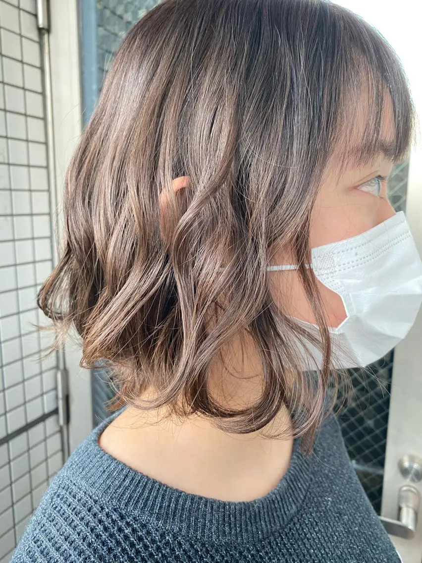 ミディアム カラー パーマ カット ヘアカラー トリートメント Bianca 代表 硲 貴亮【東武練馬】のヘアスタイル