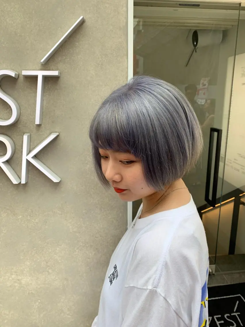 ショート カラー パーマ ヘアアレンジ メンズ まつげと眉 Meliaのマツエク・マツパデザイン