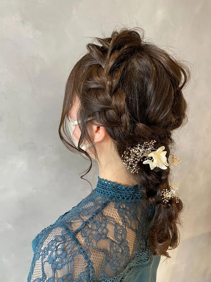 セミロング ヘアセット 内田 遥香のヘアスタイル