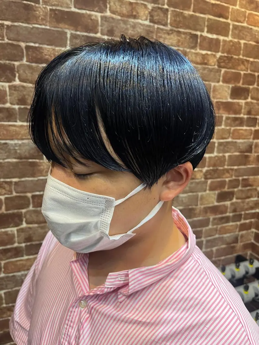 ショート カラー メンズ メンズパーマ ブラウンカラー ケアカラー 透明感カラー ピンクカラー 久木原 ゆりのヘアスタイル