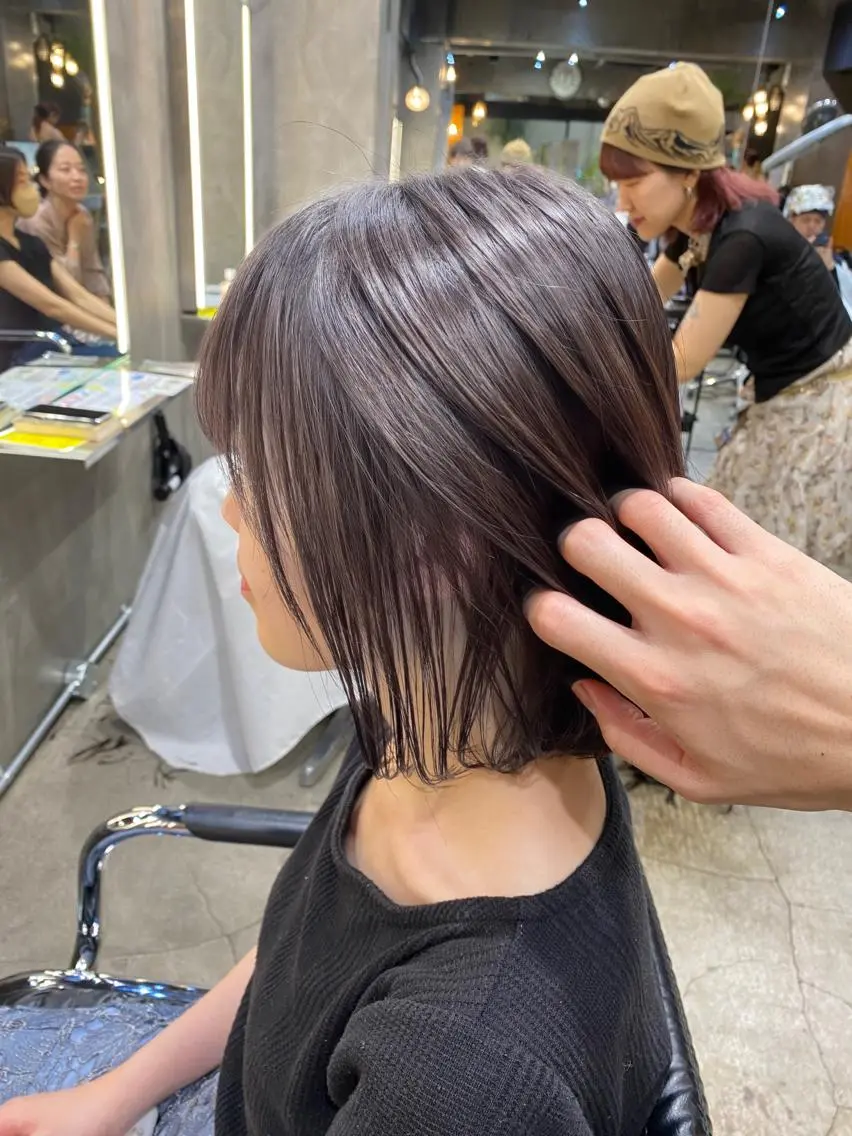 ショート カラー アッシュ アッシュブラウン ブルーカラー ブラウンカラー 透明感カラー カット ヘアカラー 透明感カラー🌿 グレージュ🐺陽介のヘアスタイル