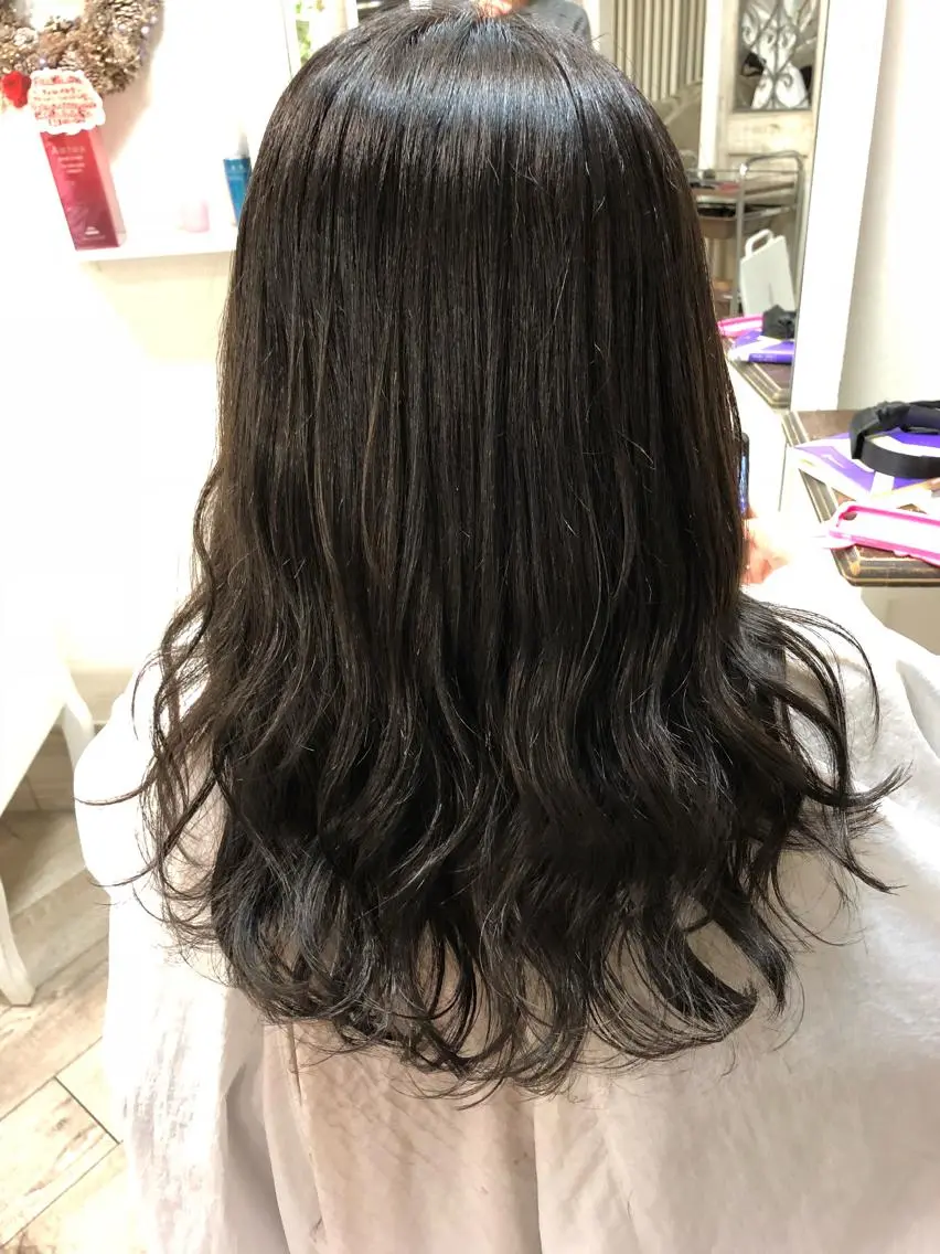 ロング カラー イルミナカラー 髪質改善/艶髪 やまなかのヘアスタイル