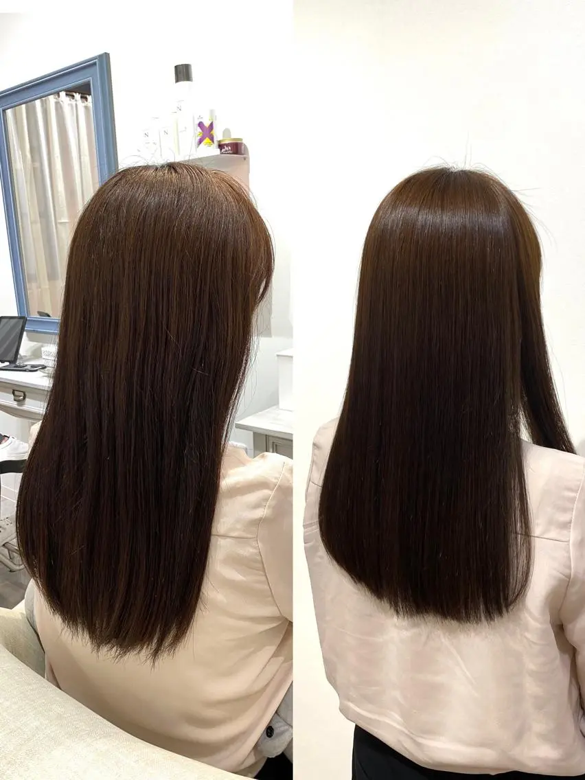 セミロング 髪質改善 カット ヘアカラー ✨髪質改善が大好評✨ 美容室lic近藤✨のヘアスタイル