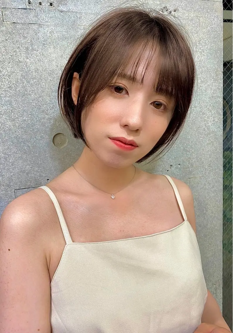 ショート ボブ くびれヘア エギョモリ タンバルモリ 韓国風ヘア カット ヘアカラー トリートメント 大人可愛いレイヤー 大田のヘアスタイル