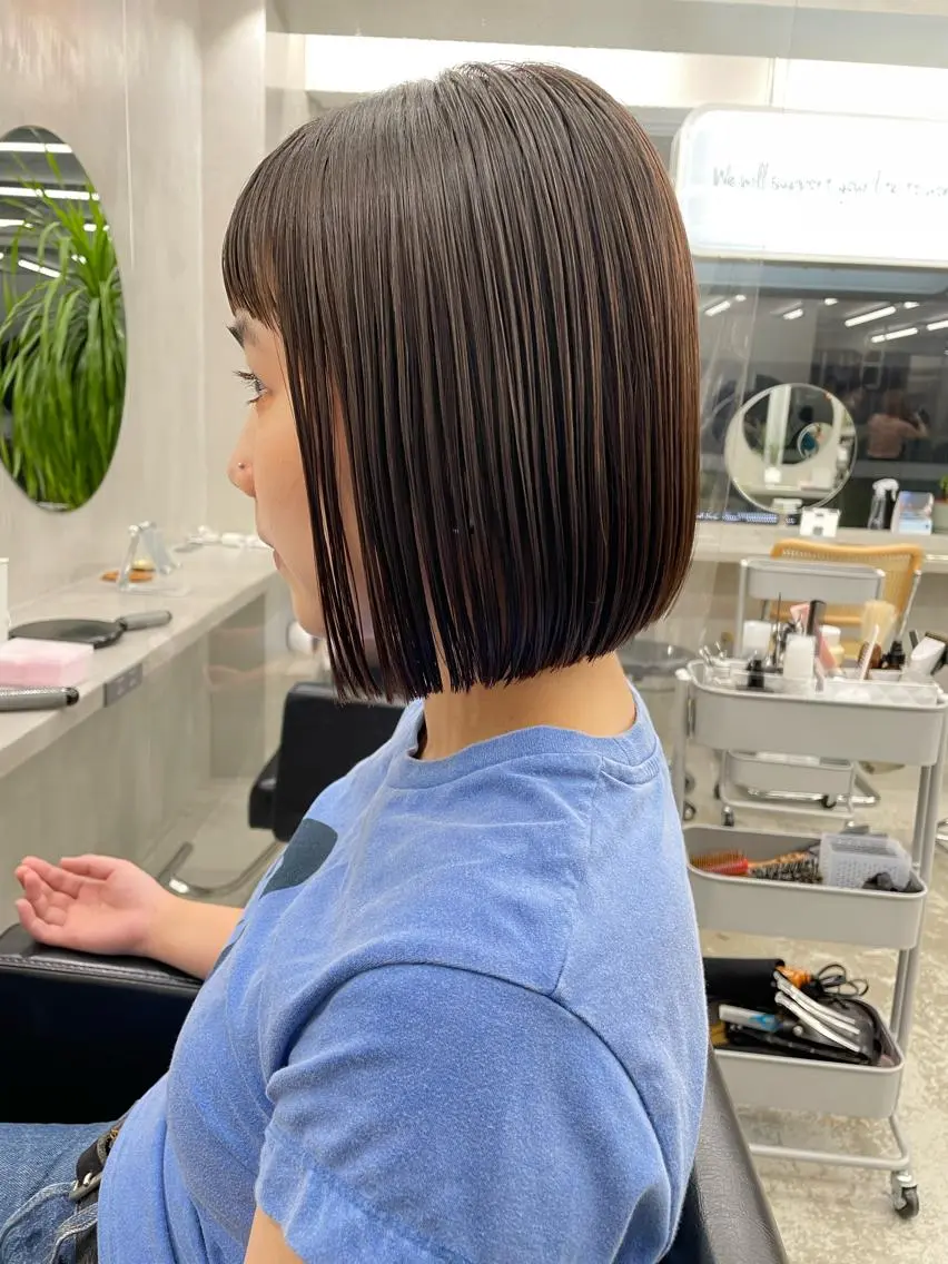 ショート カラー カット ヘアカラー トリートメント 👑ボブはお任せ ミヤノ👑のヘアスタイル