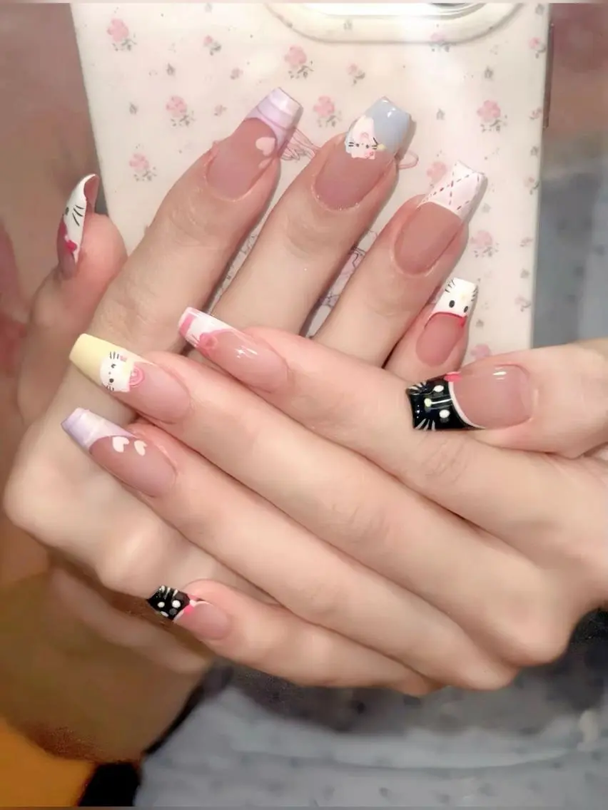 ネイル 長さ出し フレンチネイル グラデーション 卒業式 マグネットネイル ハンドネイル MIHANA ZENのネイルデザイン