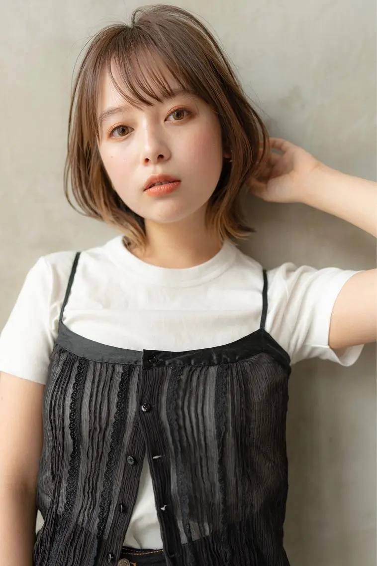 ミディアム カラー カット ヘアカラー トリートメント 🉐レイヤー/塩見 弘樹🉐渋谷のヘアスタイル