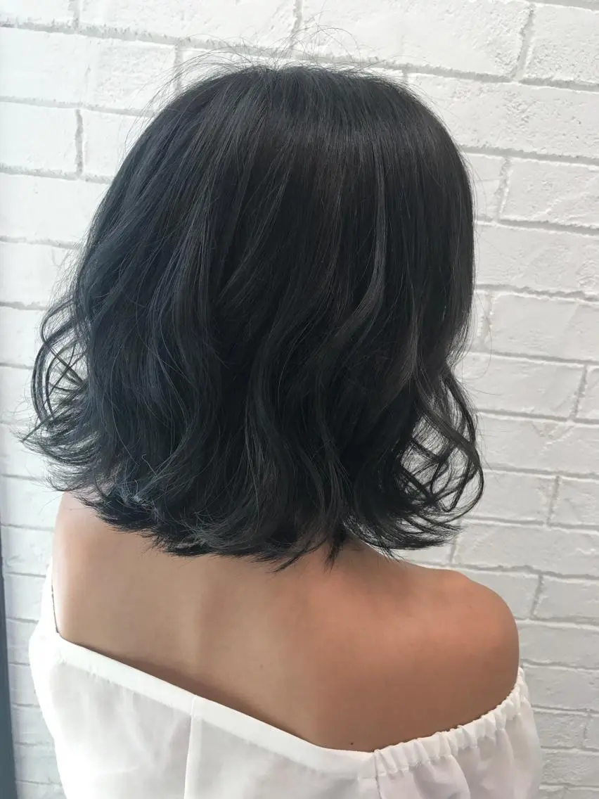 ショート カラー アッシュ ダークグレー ハイライトカラー ハイライト HairMake 3 🐬NANAMIのヘアスタイル