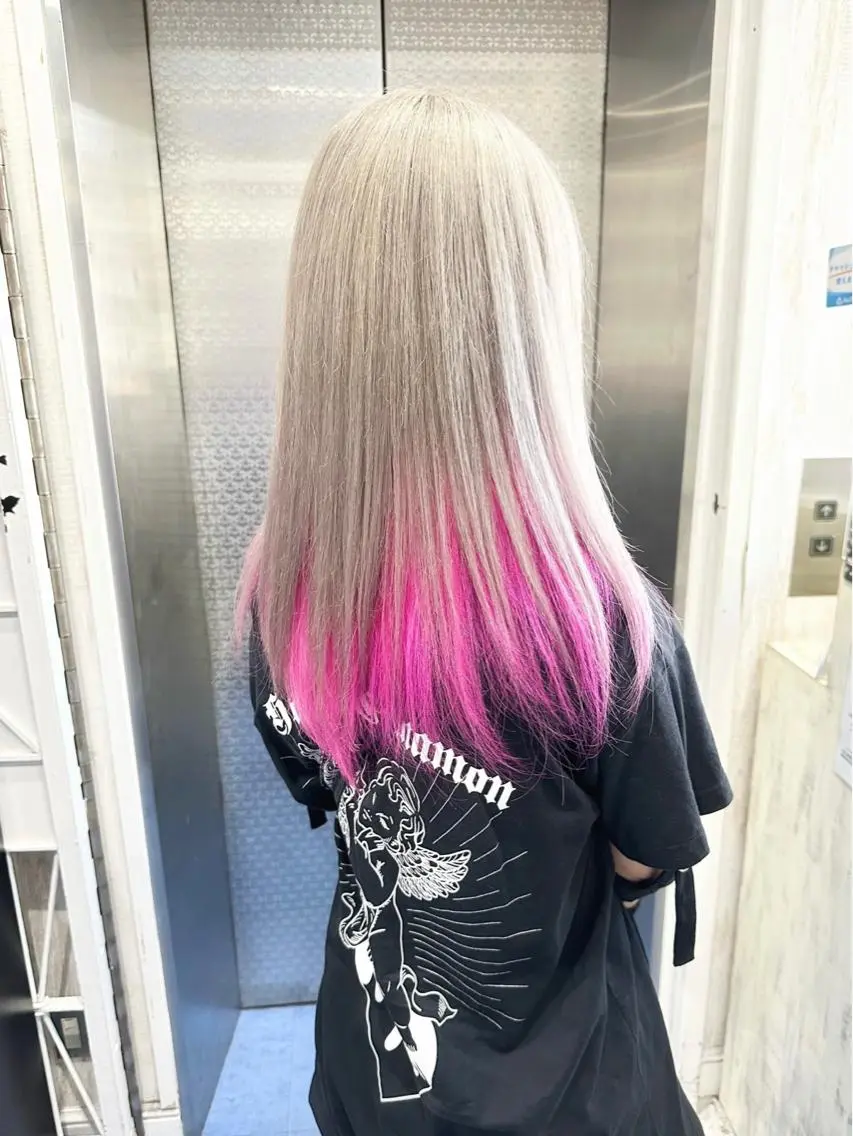 ミディアム カラー デザインカラー SA KIのヘアスタイル