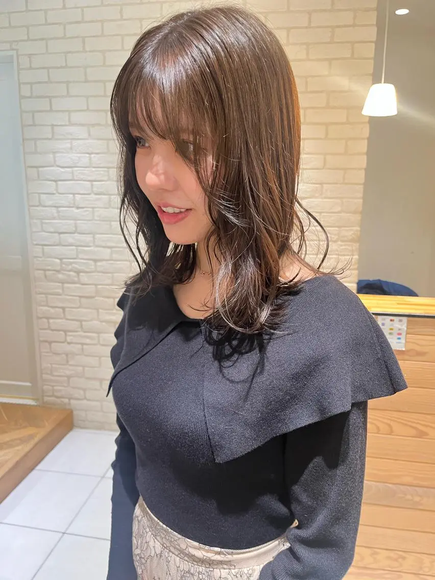 セミロング カラー 武樋 さやかのヘアスタイル