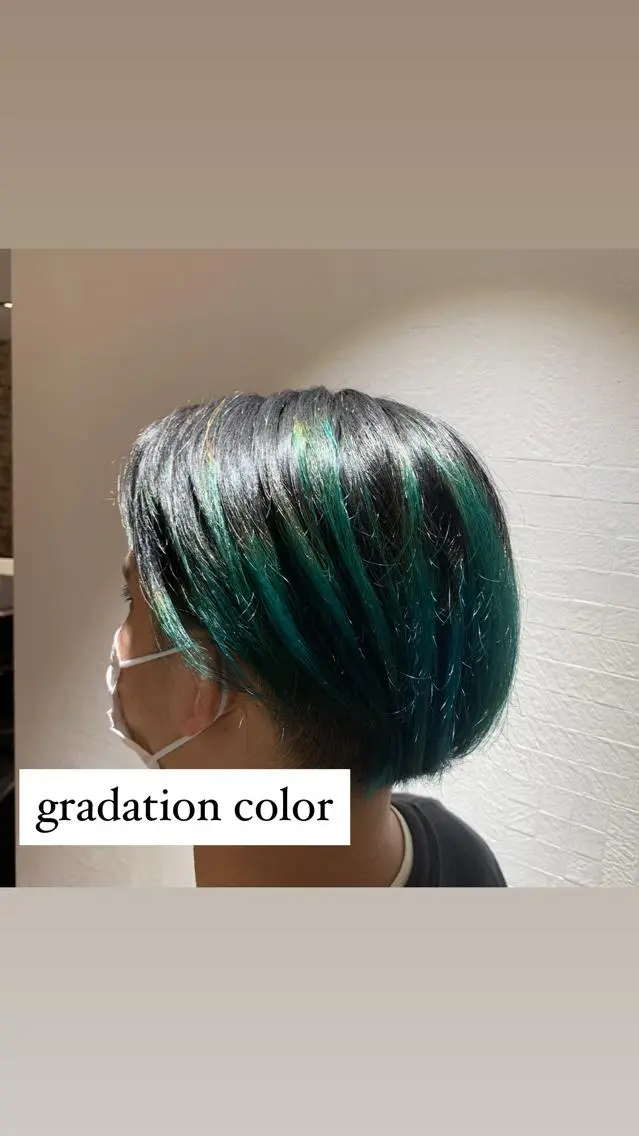 ショート カラー グラデーションカラー ヘアカラー トリートメント little 小濱彰太のヘアスタイル