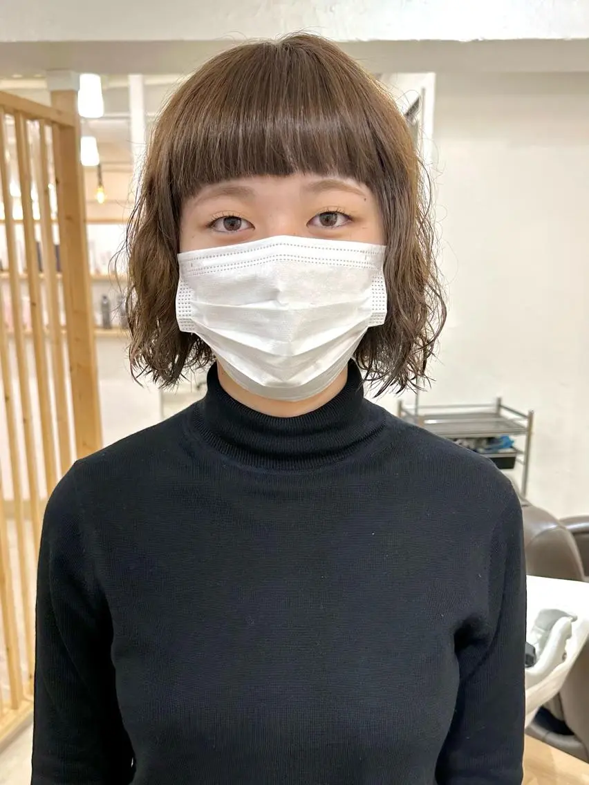 ショート カラー パーマ 髪質改善 縮毛矯正/ レイヤー/銀座/本木のヘアスタイル