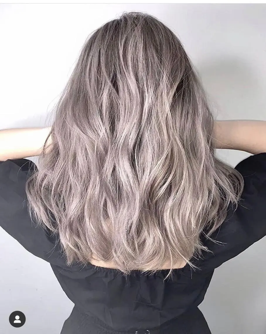 ロング カラー ヘアアレンジ キッズ アディクシーカラー バレイヤージュ ミストバング ベージュカラー 黒髪 トリートメント 女性専用サロン 【中崎町】ゆきみのヘアスタイル