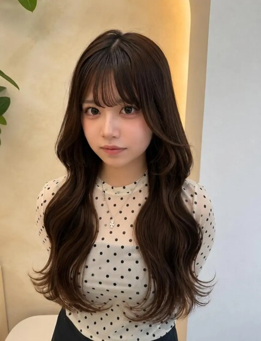 カラー ロング 川口 真也のヘアスタイル