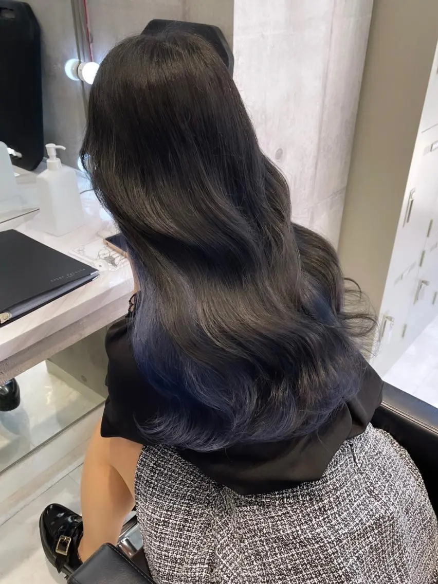 ロング カラー パーマ ヘアアレンジ メンズ キッズ ネイル マツエク・マツパ アイブロウ レイヤー/ダブル カラー/YURINAのヘアスタイル