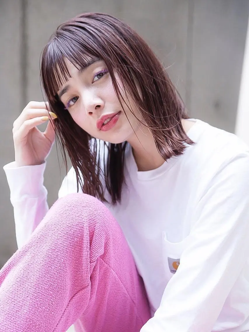 ミディアム カラー ヘアアレンジ レイヤーカット/艶髪 🎀笠原 優花🎀のヘアスタイル