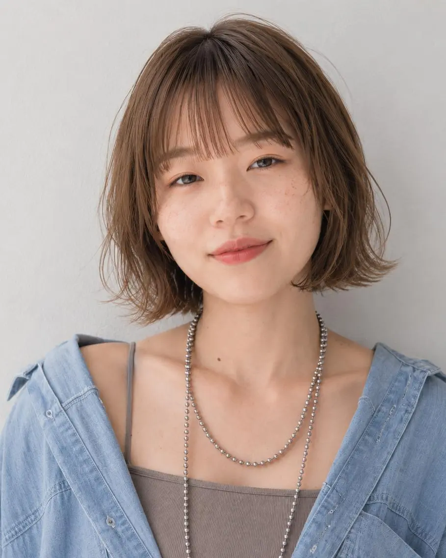 ミディアム カラーモデル募集☆ 小園彩夏のヘアスタイル