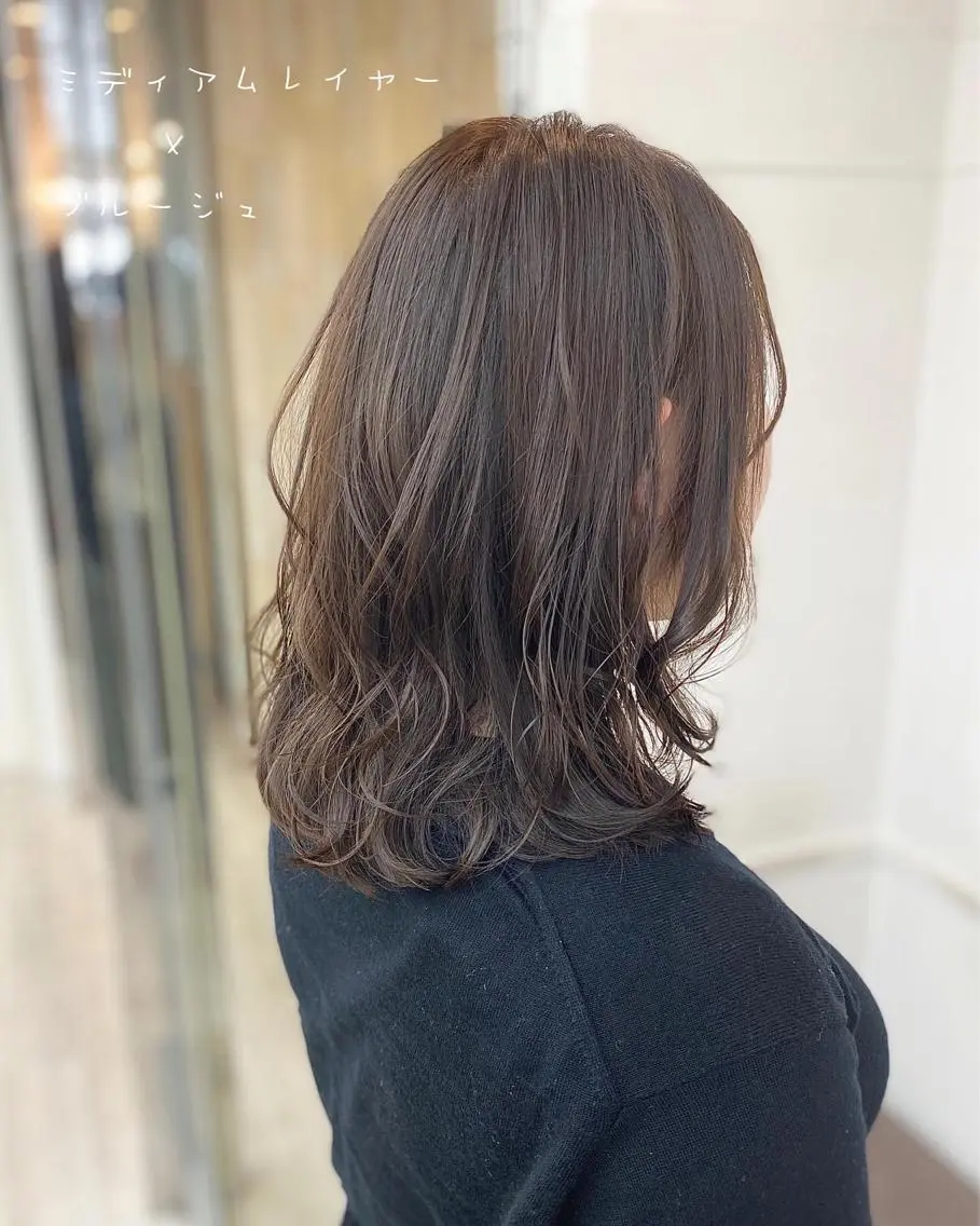 ミディアム ☀️透明感color KURO☀️のヘアスタイル