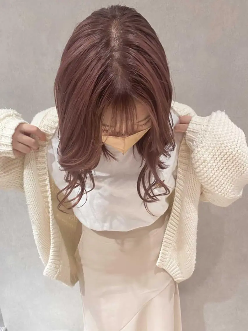 セミロング カラー ヘアアレンジ カット トリートメント 酸性縮毛矯正 梅田茶屋町 Juriのヘアスタイル