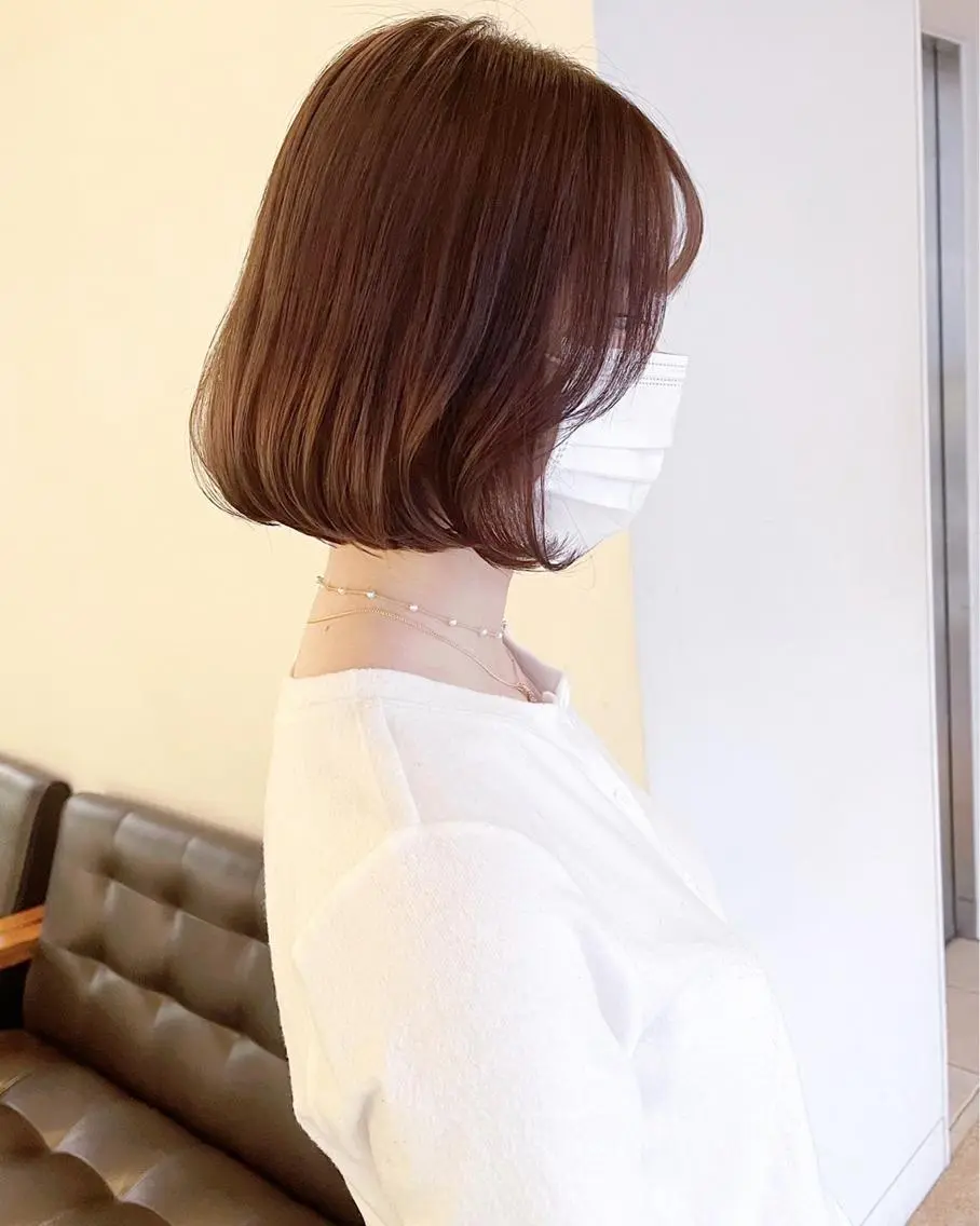 ショート ボブ タンバルモリ 韓国風ヘア 隅野 恭生のヘアスタイル